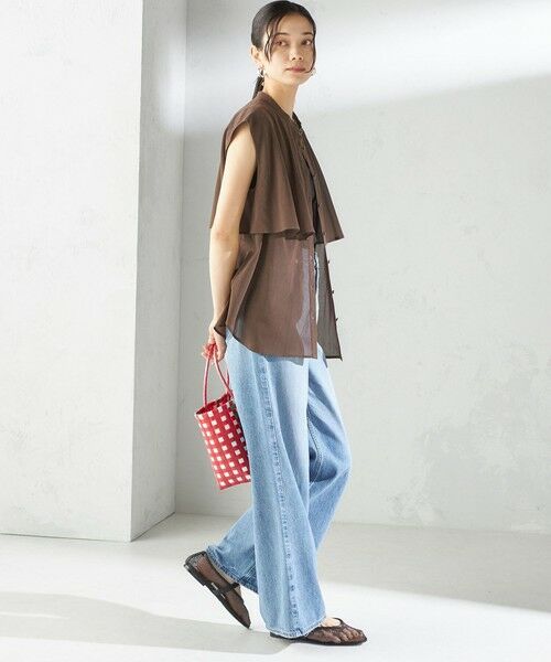 SHIPS / シップス シャツ・ブラウス | 〈手洗い可能〉シアー トリコット フレア ヨーク ノースリーブ ブラウス | 詳細28