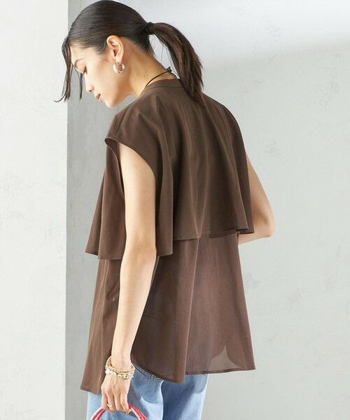 SHIPS / シップス シャツ・ブラウス | 〈手洗い可能〉シアー トリコット フレア ヨーク ノースリーブ ブラウス | 詳細30