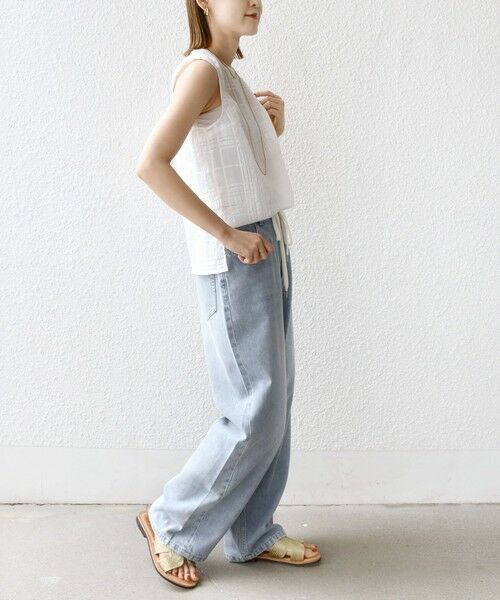 SHIPS / シップス シャツ・ブラウス | 〈手洗い可能〉シアー チェック ジャカード ノースリーブ ブラウス | 詳細4