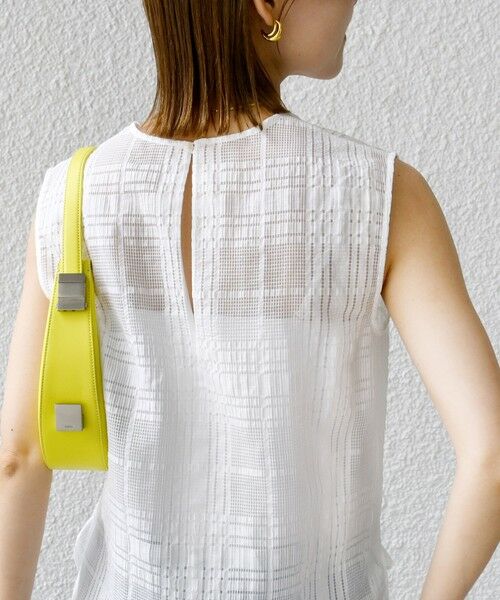 SHIPS / シップス シャツ・ブラウス | 〈手洗い可能〉シアー チェック ジャカード ノースリーブ ブラウス | 詳細8