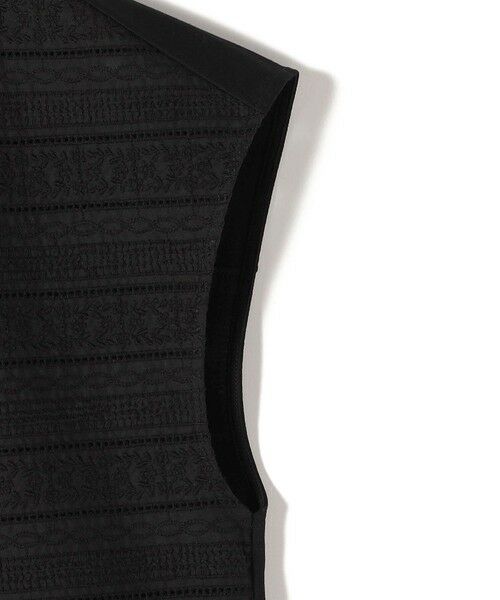 SHIPS / シップス カットソー | SHIPS Primary Navy Label:〈手洗い可能〉綿 ローン フラワー レース コンビ | 詳細4