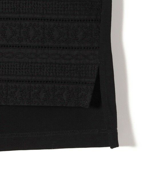 SHIPS / シップス カットソー | SHIPS Primary Navy Label:〈手洗い可能〉綿 ローン フラワー レース コンビ | 詳細5