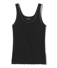 SHIPS / シップス タンクトップ | SHIPS Primary Navy Label:サテン パイピング リブ タンクトップ