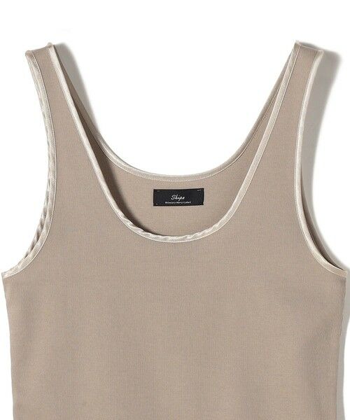 SHIPS / シップス タンクトップ | SHIPS Primary Navy Label:サテン パイピング リブ タンクトップ | 詳細4