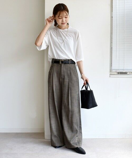 SHIPS / シップス Tシャツ | 〈手洗い可能〉シアー トリコット ポリエステル ベロア 五分袖 ワイド TEE | 詳細10