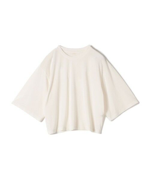SHIPS / シップス Tシャツ | 〈手洗い可能〉シアー トリコット ポリエステル ベロア 五分袖 ワイド TEE | 詳細17