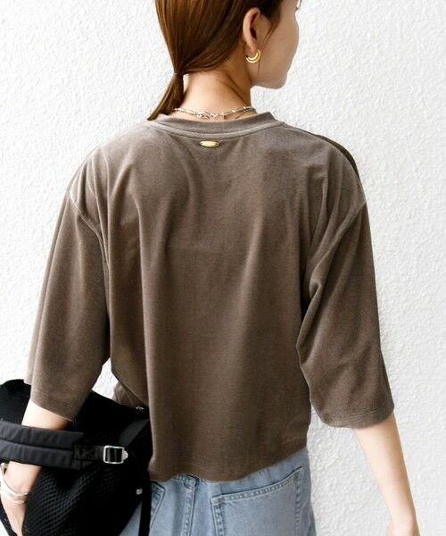 SHIPS / シップス Tシャツ | 〈手洗い可能〉シアー トリコット ポリエステル ベロア 五分袖 ワイド TEE | 詳細28