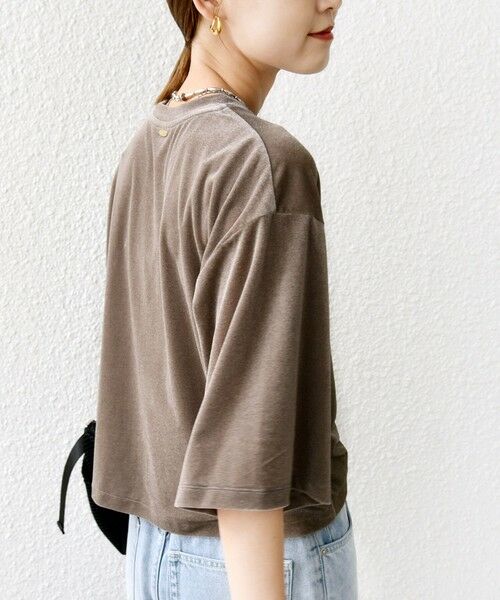 SHIPS / シップス Tシャツ | 〈手洗い可能〉シアー トリコット ポリエステル ベロア 五分袖 ワイド TEE | 詳細29