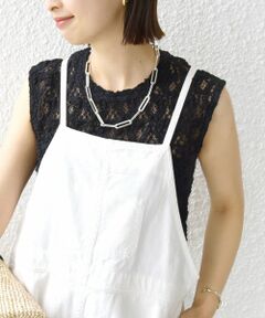 SHIPS / シップス カットソー | 〈手洗い可能〉ラッセル レース ノースリーブ