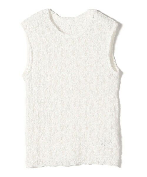 SHIPS / シップス カットソー | 〈手洗い可能〉ラッセル レース ノースリーブ | 詳細10