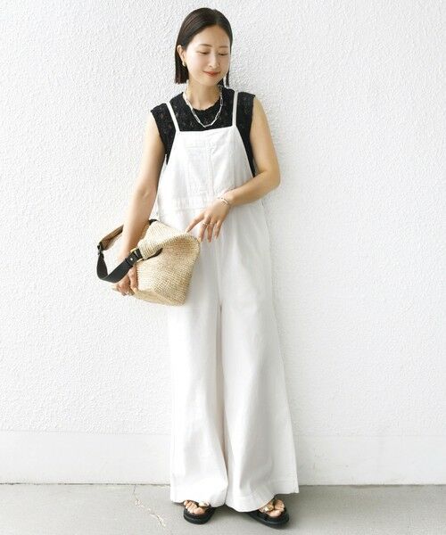 SHIPS / シップス カットソー | 〈手洗い可能〉ラッセル レース ノースリーブ | 詳細12