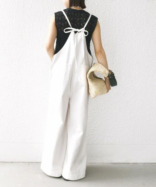 SHIPS / シップス カットソー | 〈手洗い可能〉ラッセル レース ノースリーブ | 詳細14