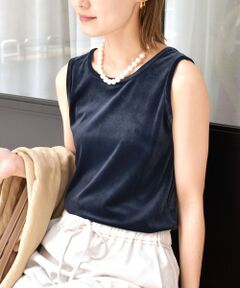 SHIPS / シップス タンクトップ | 〈手洗い可能〉ポリエステル スノー ベロア 前後 2WAY タンクトップ