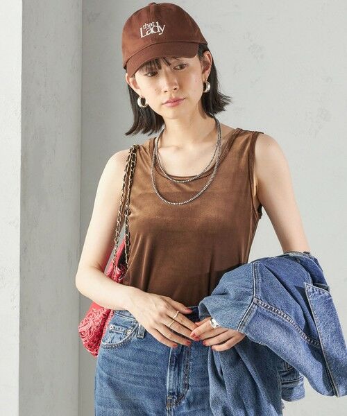 SHIPS / シップス タンクトップ | 〈手洗い可能〉ポリエステル スノー ベロア 前後 2WAY タンクトップ | 詳細25