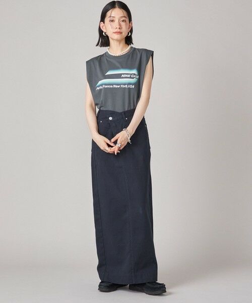 SHIPS / シップス カットソー | SHIPS NINE CASE:ロゴ ノースリーブ TEE | 詳細1