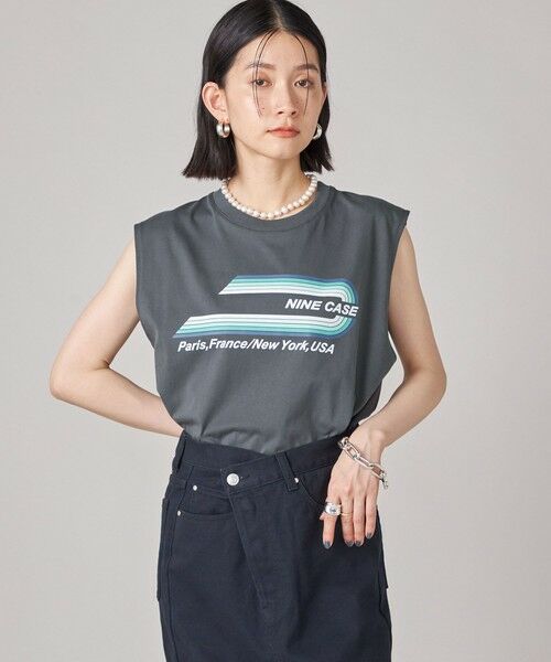 SHIPS / シップス カットソー | SHIPS NINE CASE:ロゴ ノースリーブ TEE | 詳細8