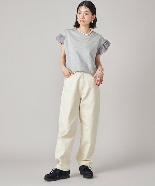 SHIPS / シップス カットソー | SHIPS NINE CASE:〈手洗い可能〉ミニ 裏毛 フリル カットソー | 詳細1