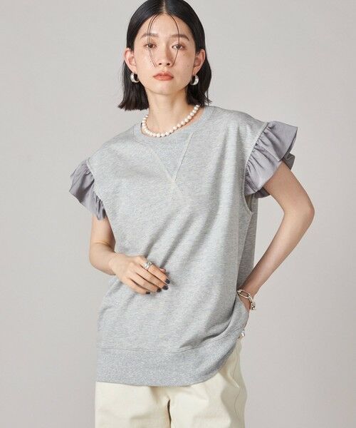 SHIPS / シップス カットソー | SHIPS NINE CASE:〈手洗い可能〉ミニ 裏毛 フリル カットソー | 詳細13