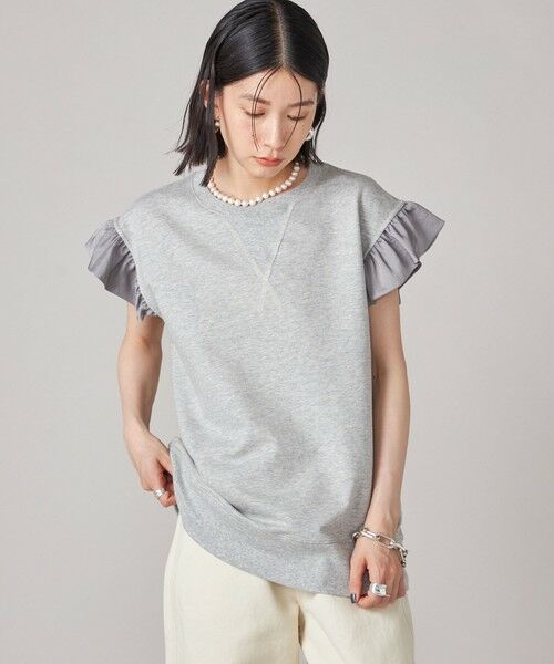 SHIPS / シップス カットソー | SHIPS NINE CASE:〈手洗い可能〉ミニ 裏毛 フリル カットソー | 詳細14