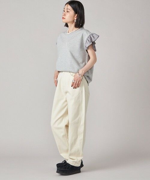 SHIPS / シップス カットソー | SHIPS NINE CASE:〈手洗い可能〉ミニ 裏毛 フリル カットソー | 詳細3