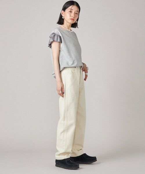 SHIPS / シップス カットソー | SHIPS NINE CASE:〈手洗い可能〉ミニ 裏毛 フリル カットソー | 詳細5