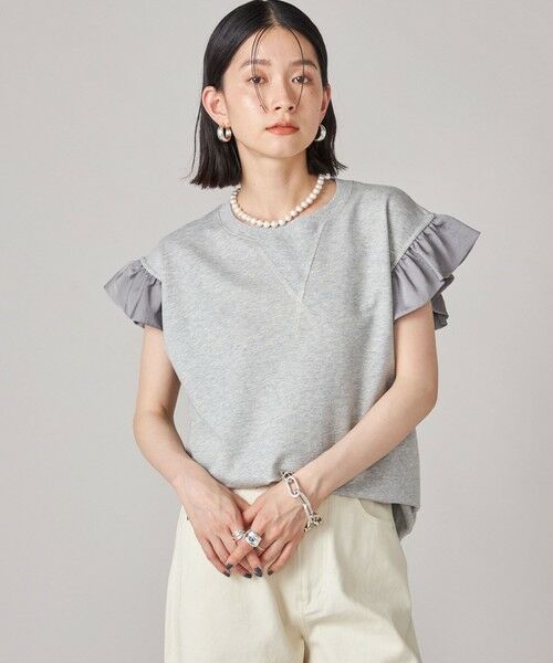 SHIPS / シップス カットソー | SHIPS NINE CASE:〈手洗い可能〉ミニ 裏毛 フリル カットソー | 詳細7