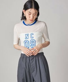 SHIPS / シップス カットソー | SHIPS NINE CASE:シアー ロゴ リンガー TEE