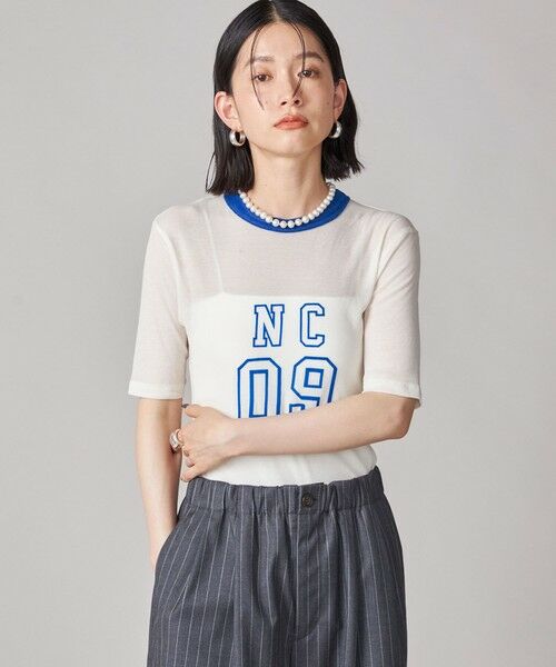 SHIPS / シップス カットソー | SHIPS NINE CASE:シアー ロゴ リンガー TEE | 詳細11