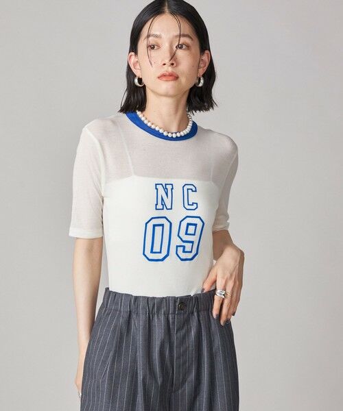 SHIPS / シップス カットソー | SHIPS NINE CASE:シアー ロゴ リンガー TEE | 詳細12