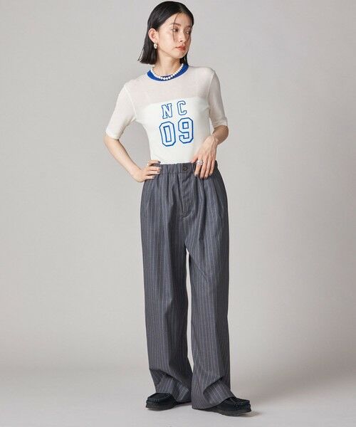 SHIPS / シップス カットソー | SHIPS NINE CASE:シアー ロゴ リンガー TEE | 詳細2