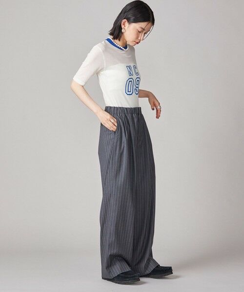 SHIPS / シップス カットソー | SHIPS NINE CASE:シアー ロゴ リンガー TEE | 詳細5