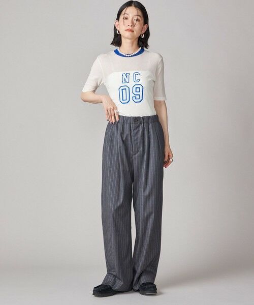 SHIPS / シップス カットソー | SHIPS NINE CASE:シアー ロゴ リンガー TEE | 詳細6
