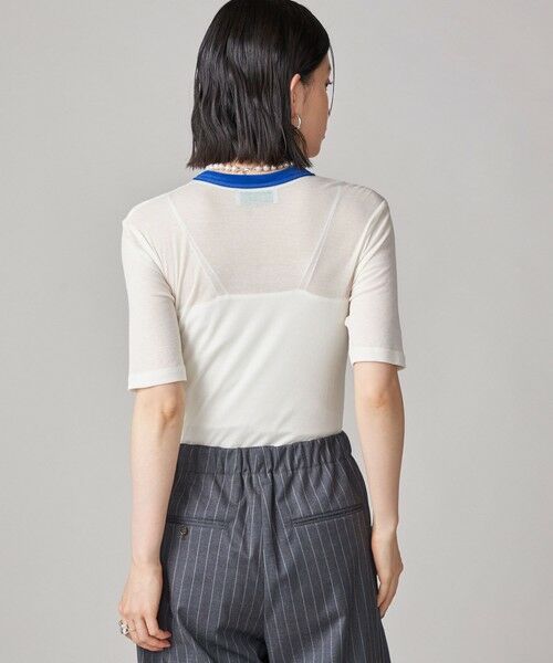 SHIPS / シップス カットソー | SHIPS NINE CASE:シアー ロゴ リンガー TEE | 詳細9