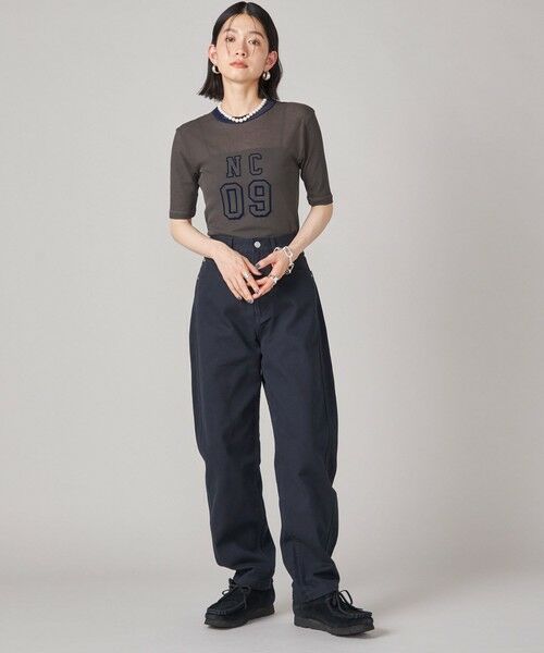 SHIPS / シップス カットソー | SHIPS NINE CASE:シアー ロゴ リンガー TEE | 詳細18