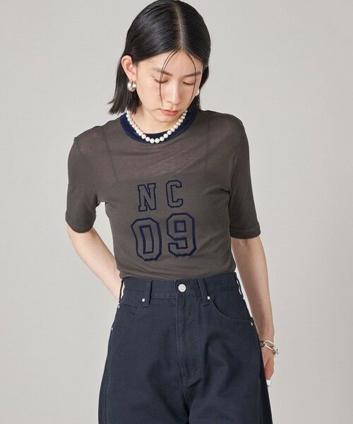 SHIPS / シップス カットソー | SHIPS NINE CASE:シアー ロゴ リンガー TEE | 詳細27