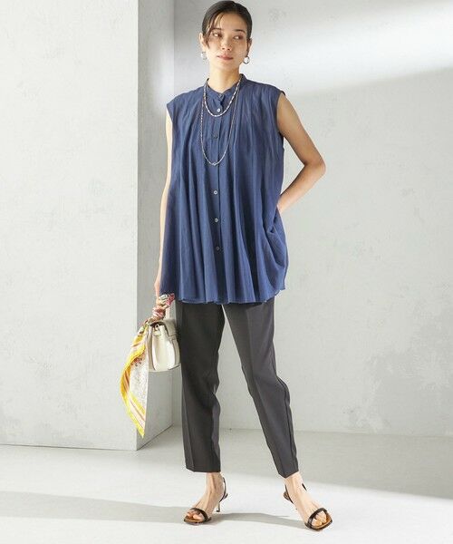 SHIPS / シップス スラックス・ドレスパンツ | troisiemeCHACO:〈手洗い可能〉テーパード パンツ | 詳細11