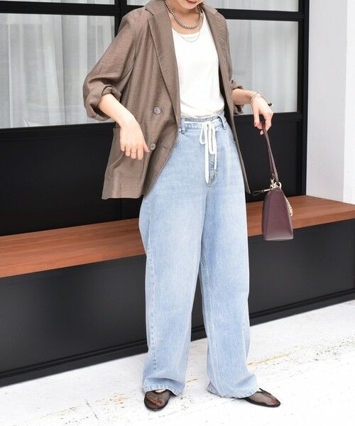 SHIPS / シップス デニムパンツ | 〈洗濯機可能〉ドロスト イージー デニム パンツ | 詳細1