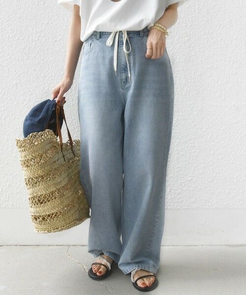 SHIPS / シップス デニムパンツ | 〈洗濯機可能〉ドロスト イージー デニム パンツ | 詳細11