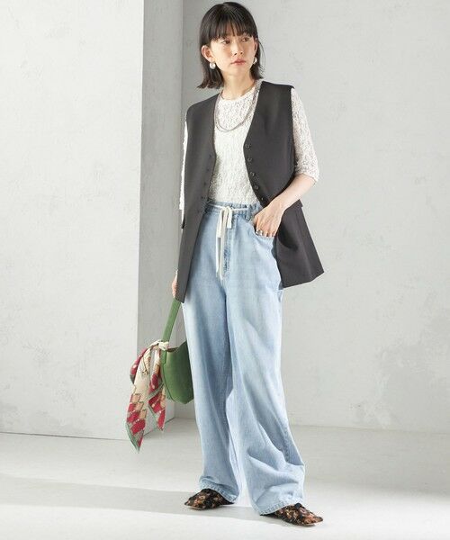 SHIPS / シップス デニムパンツ | 〈洗濯機可能〉ドロスト イージー デニム パンツ | 詳細25