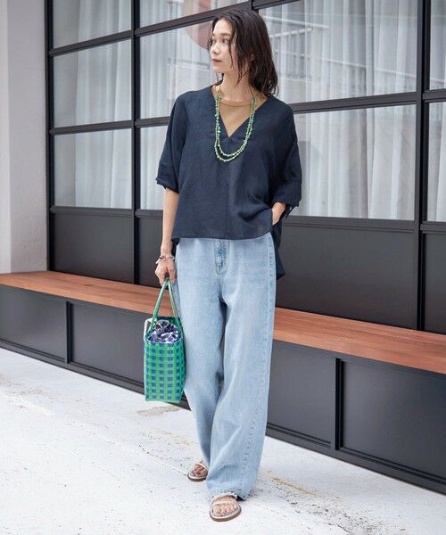 SHIPS / シップス デニムパンツ | 〈洗濯機可能〉ドロスト イージー デニム パンツ | 詳細29