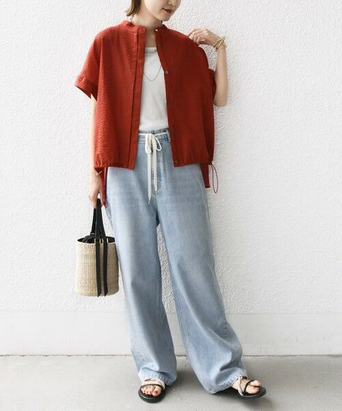 SHIPS / シップス デニムパンツ | 〈洗濯機可能〉ドロスト イージー デニム パンツ | 詳細6