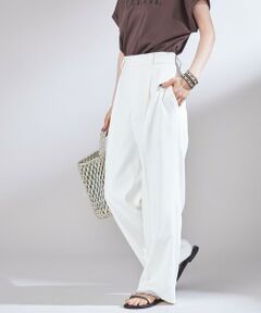 SHIPS / シップス スラックス・ドレスパンツ | 〈UVカット / 吸水速乾 / 手洗い可能〉合繊 タック センター プレス パンツ