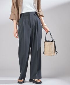 SHIPS / シップス スラックス・ドレスパンツ | 〈UVカット / 吸水速乾 / 手洗い可能〉合繊 タック センター プレス パンツ