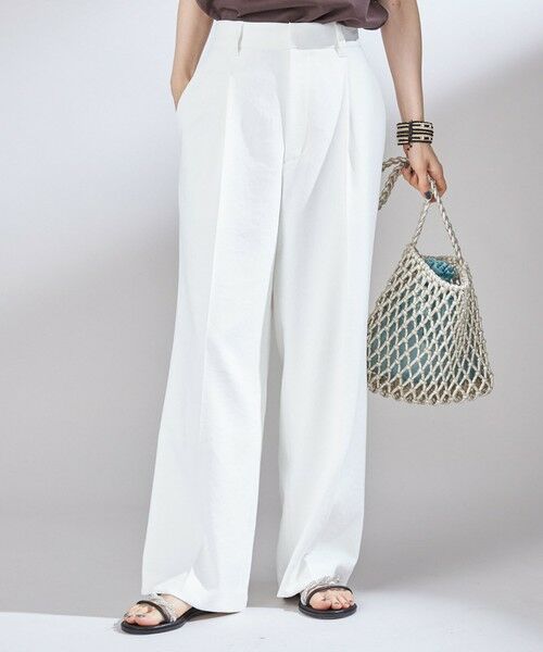 SHIPS / シップス スラックス・ドレスパンツ | 〈UVカット / 吸水速乾 / 手洗い可能〉合繊 タック センター プレス パンツ | 詳細7