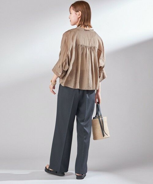 SHIPS / シップス スラックス・ドレスパンツ | 〈UVカット / 吸水速乾 / 手洗い可能〉合繊 タック センター プレス パンツ | 詳細24