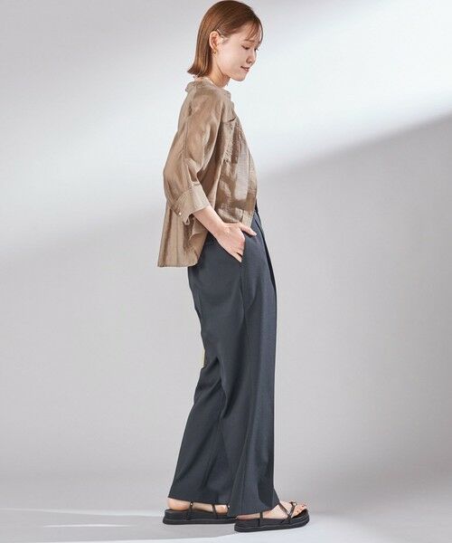 SHIPS / シップス スラックス・ドレスパンツ | 〈UVカット / 吸水速乾 / 手洗い可能〉合繊 タック センター プレス パンツ | 詳細25