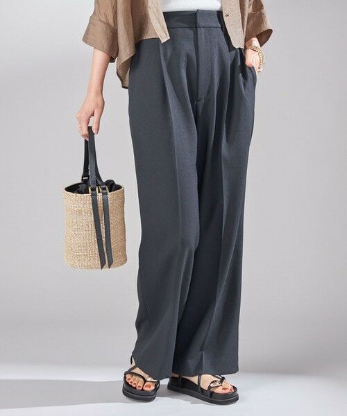 SHIPS / シップス スラックス・ドレスパンツ | 〈UVカット / 吸水速乾 / 手洗い可能〉合繊 タック センター プレス パンツ | 詳細26