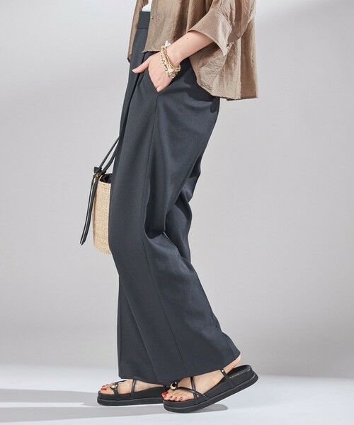 SHIPS / シップス スラックス・ドレスパンツ | 〈UVカット / 吸水速乾 / 手洗い可能〉合繊 タック センター プレス パンツ | 詳細27