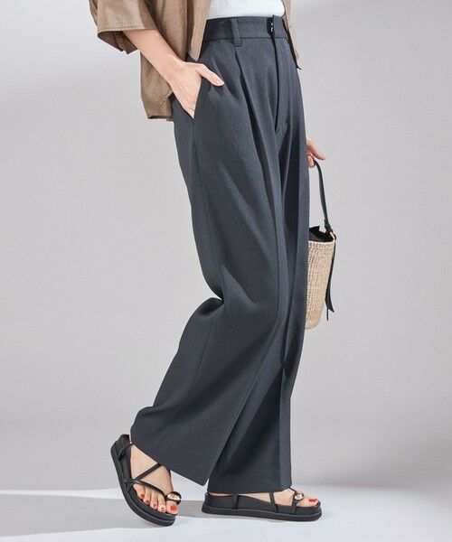 SHIPS / シップス スラックス・ドレスパンツ | 〈UVカット / 吸水速乾 / 手洗い可能〉合繊 タック センター プレス パンツ | 詳細29