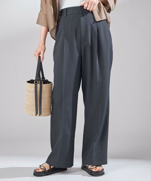 SHIPS / シップス スラックス・ドレスパンツ | 〈UVカット / 吸水速乾 / 手洗い可能〉合繊 タック センター プレス パンツ | 詳細30